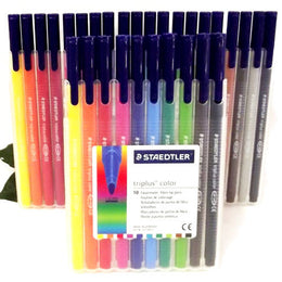 Staedtler Triplus Color Felt Tips Assorted Hard Case Wallet x10 323 1.0mm
