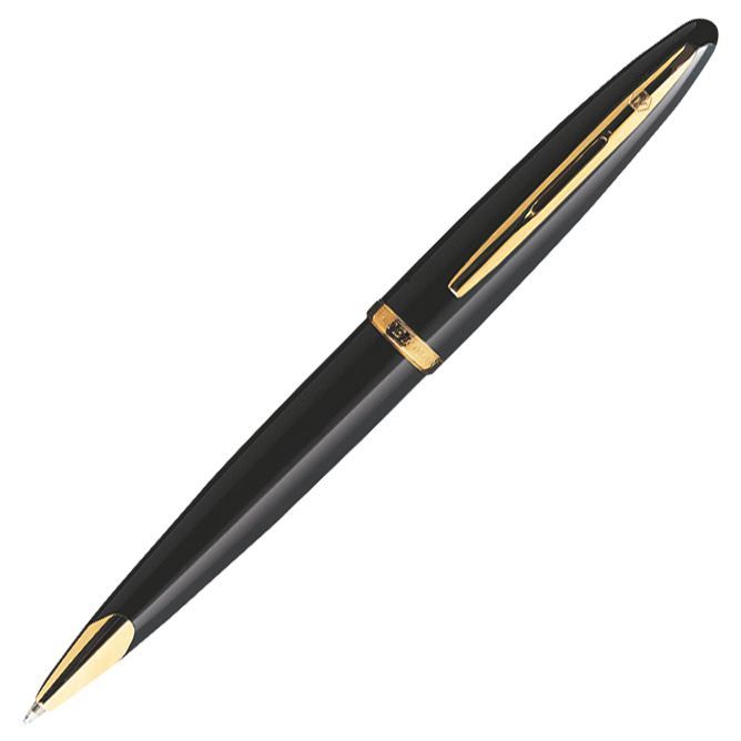 Waterman Carène Ballpoint Pen Black Lacquer Body with Gold Trims