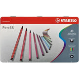 Stabilo Pen 68 Fibre Tip Pens Gift Tins in 10, 20, 30, 40 or 50 Assorted Colours