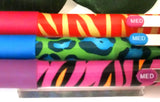 Zebra Z-Grip Funky Brights Zebra, Cheetah Tiger + Plain Barrel x6 Pens