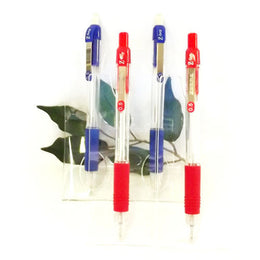 Zebra Z-Grip Pencils 2 x Blue 2 x Red Barrels HB 0.5mm Lead + Eraser
