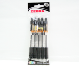 Zebra Z-Grip Retractable Ballpoint Pen 5 Pack in 3 Colour Options