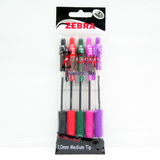 Zebra Z-Grip Retractable Ballpoint Pen 5 Pack in 3 Colour Options