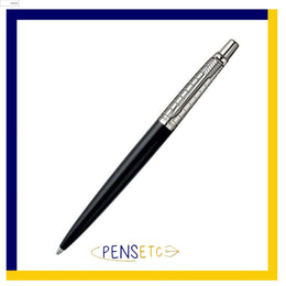 Parker Jotter Premium Ballpoint Pen Satin Black and pattern stainless steel cap