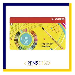 Stabilo Point 88 Fineliner Pens 50 Pack Assorted Colours