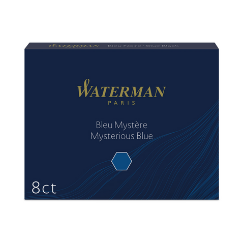 Waterman Cartridges Ink Fountain Pen Standard x8 Blue/Black / Mysterious Blue
