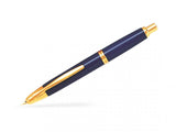 Pilot Capless Vanishing Point Retractable Fountain Pen Blue/Gold Trims