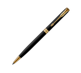 Parker Sonnet Slim Matte Black Ballpoint Pen with Gold Trim