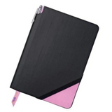 Cross JotZone A5 Plain Journal with Chrome Ballpoint Pen Grey Blue or Pink