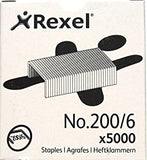 Rexel County Staples No.200/6 5000 Pack for Triumph Tacker 06565 New Packaging