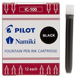 Namiki Pilot IC-100 Ink Cartridges BLACK x12