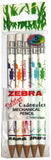 Zebra Cadoozle Pencils with Eraser Daisy Prints 2 x5 Packets Party Bag Gift