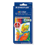 Staedtler Noris Club 144 Colouring Pencils x 12 Assorted Colours NC12 + Free Pen