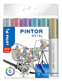 Pilot Pintor METAL Paint Markers 4.5mm Bullet Tip Wallet of 6