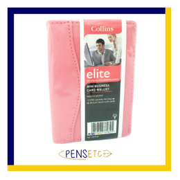 Collins Elite Mini Business Card / Credit Holder Pink CL160 Holds 24 Cards