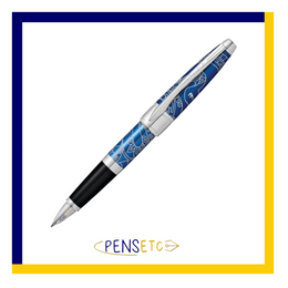 Cross Apogee Special Edition Rollerball Pen in blue laquer with snake design