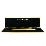 Caran D'Ache Gold Bar Metal Ballpoint Pen 849 All Gold Pen + All Gold Gift Box