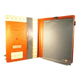Collins Outback A4 Portfolio in Tan Faux Leather with Brown Trims HF-3007 H+O Range