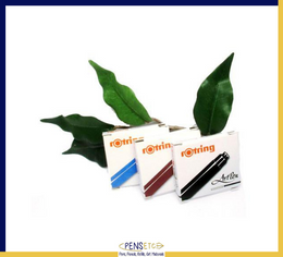 Rotring Fountain Pen Ink Cartridges x6 in Black or Blue *UK Stock