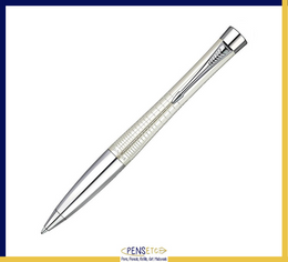Parker Urban Premium Chiselled Pearl and Chrome Ballpoint Pen