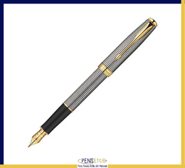 Parker Sonnet Cesile Fountain Pen in Sterling Silver and Gold LAST ONE