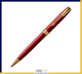 Parker Sonnet Red Lacquer and Gold Ballpoint Pen PKB019