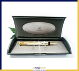 Parker Duofold Ballpoint Pen in Pearl and Black Colourway & Gold Trims