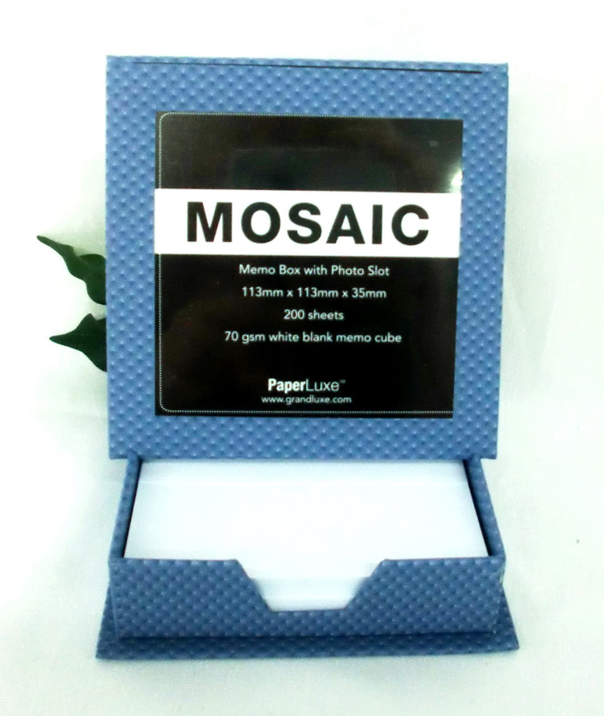 Grandluxe Mosaic Memo Box with Photo Slot Available in 4 Colours – Pens Etc