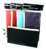 Grandluxe Pencil Case in Soft Faux Leather in 5 Colours with Sturdy Zip Fastening