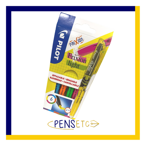 Pilot Frixion Light Erasable Highlighters Neon Pack of 6