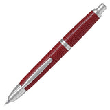 Pilot Capless Vanishing Point Retractable Fountain Pen Carbonesque Red/Chrome