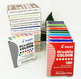 Pilot Parallel Pen Ink Cartridges ICP3 12 Pack Available in 12 Colours