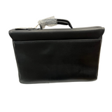 Quindici Leather Black Flapover Briefcase