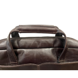 Quindici Cognac Brown Oiled Leather Laptop Bag