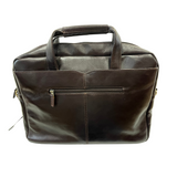 Quindici Cognac Brown Oiled Leather Laptop Bag