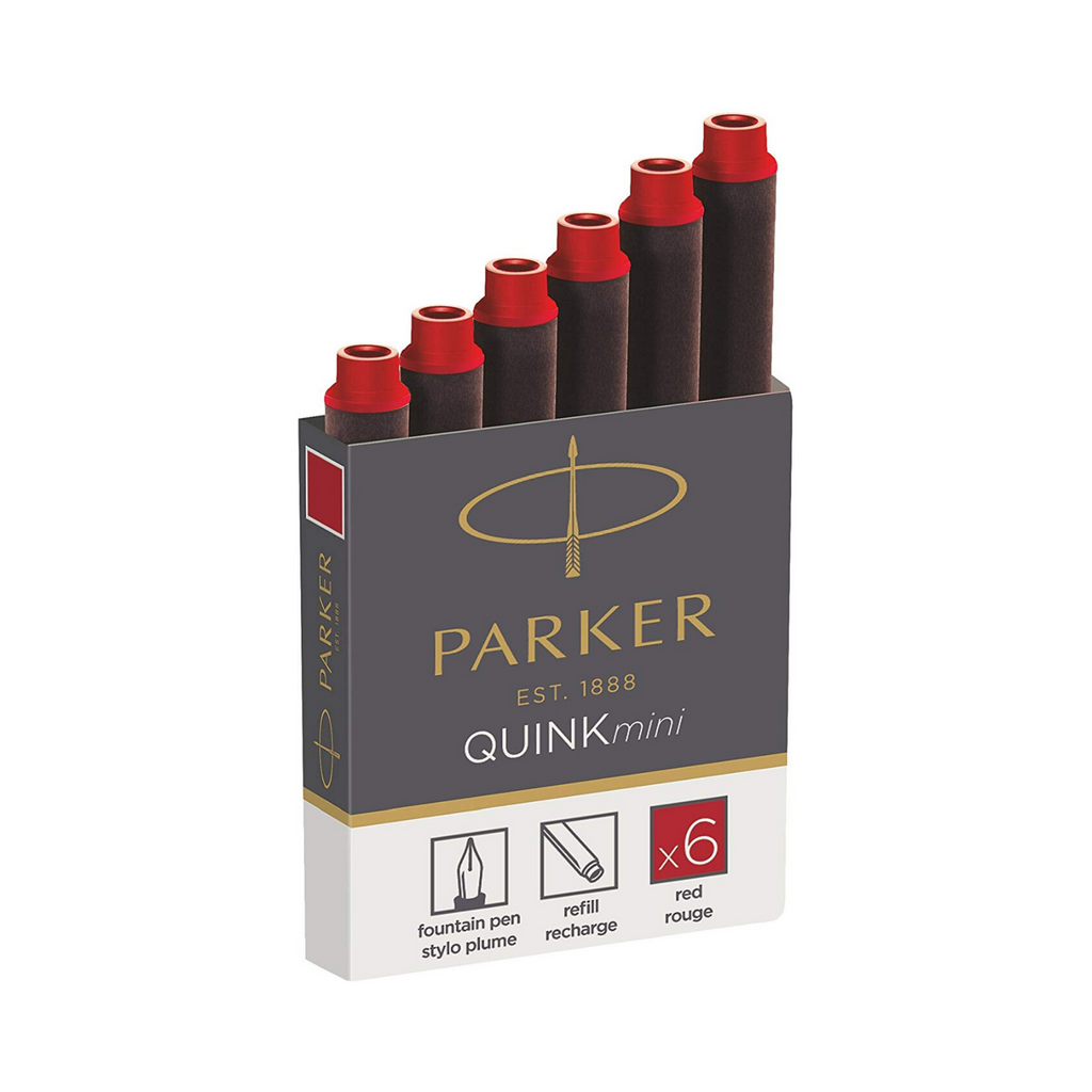 Parker Quink Mini Ink Cartridges x 12 available in 6 Colours – Pens Etc