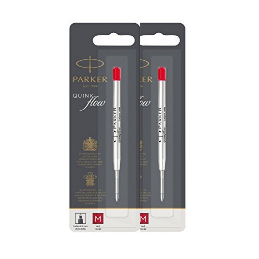 Parker Ballpoint Pen Refill x 2 available in 3 Colours Pens Etc