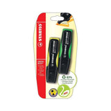 Stabilo GREEN BOSS Refillable Highlighters 2 Pack in Yellow and Green