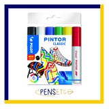Pilot Pintor CLASSIC Paint Markers 4.5mm Bullet Tip Wallet of 6