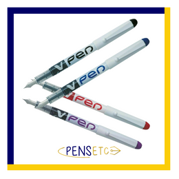 Pilot V Pen Disposable Fountain Pen in 4 colours Medium Nib SVPN-4W
