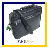 Quindici Leather 15.6 Inch Laptop Bag Black QSB 715