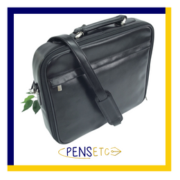 Quindici Leather 15.6 Inch Laptop Bag Black QSB 715