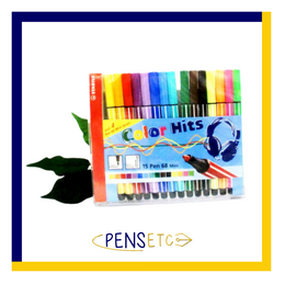 Stabilo Point 68 *Mini* Felt Pens x15 assorted Colours in CD Hard Carry Case