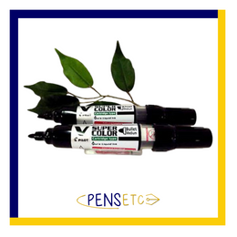 Pilot "V" Super Color Marker Black 2mm Bullet OR 5mm Chisel Tip x2 Permanent