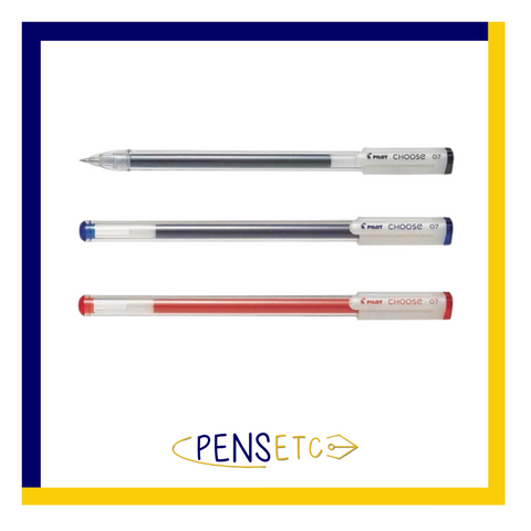 Pilot BeGreen Choose Gel Ink Rollerball Pen 0.7mm in Black, Red and Blue x 3 pens