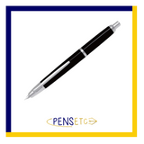 Pilot Capless Decimo Fountain Pen in Black with Rhodium Trims and a Medium Nib