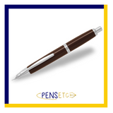 Pilot Capless Vanishing Point Retractable Fountain Pen Brown with Chrome Trims