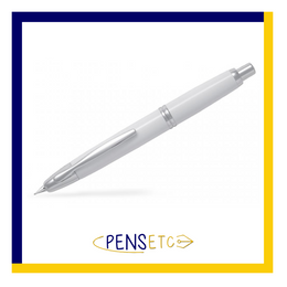 Pilot Capless Vanishing Point Retractable Fountain Pen White/Rhodium Trims