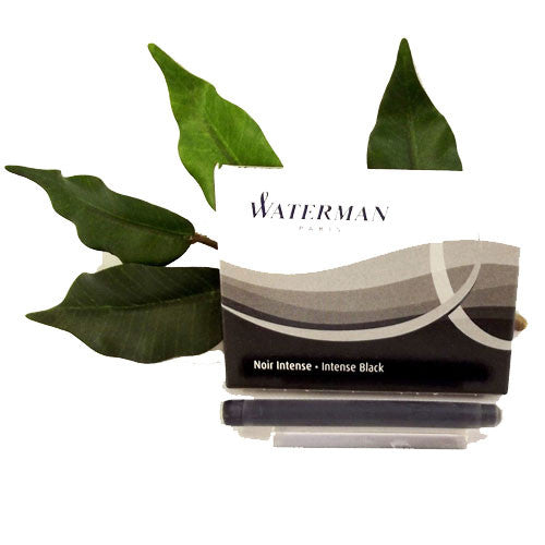 Waterman Cartridges Ink Standard Size in Black Ink Pack of 8 Pens Etc