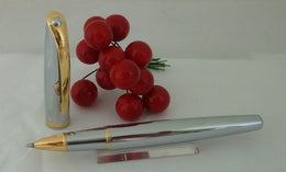 X-Pen Aura Rollerball Pen Stainless Steel & Gold 382R